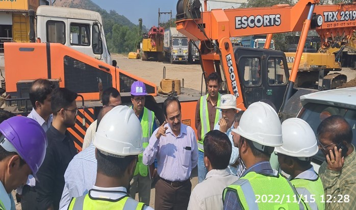 Joint visit with NHAI PD Sir, MMRDA, VVMC, L&T and GR Team for water pipeline at interchange @km.1.860.1